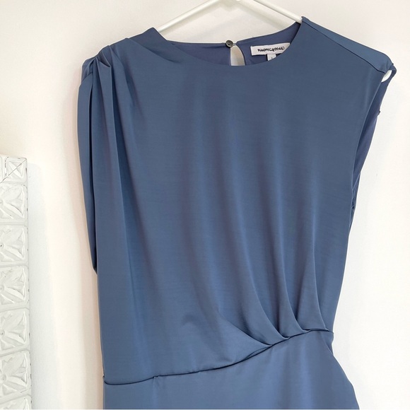 Veronica Beard Blue Merrith Fluid Jersey Knit Asymmetrical Dress - Picture 10 of 16